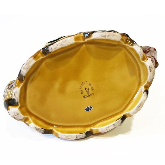 Vintage HALDON GROUP Ceramic Watering Can Lattice Ivy Leaf Japan Pottery - Picture 9 of 9